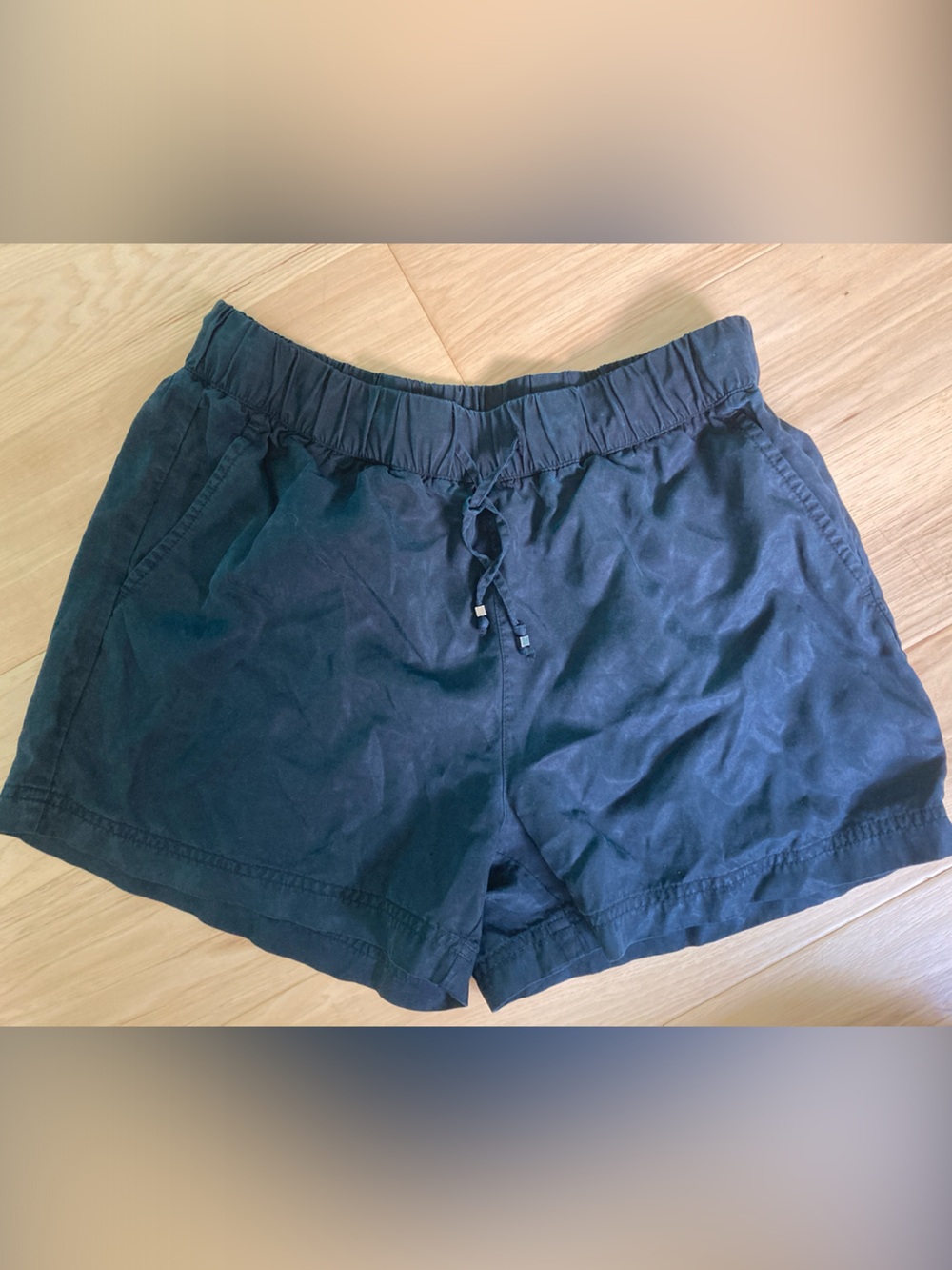 Banana Republic Black Elastic Waist Drawstring Casual Shorts
